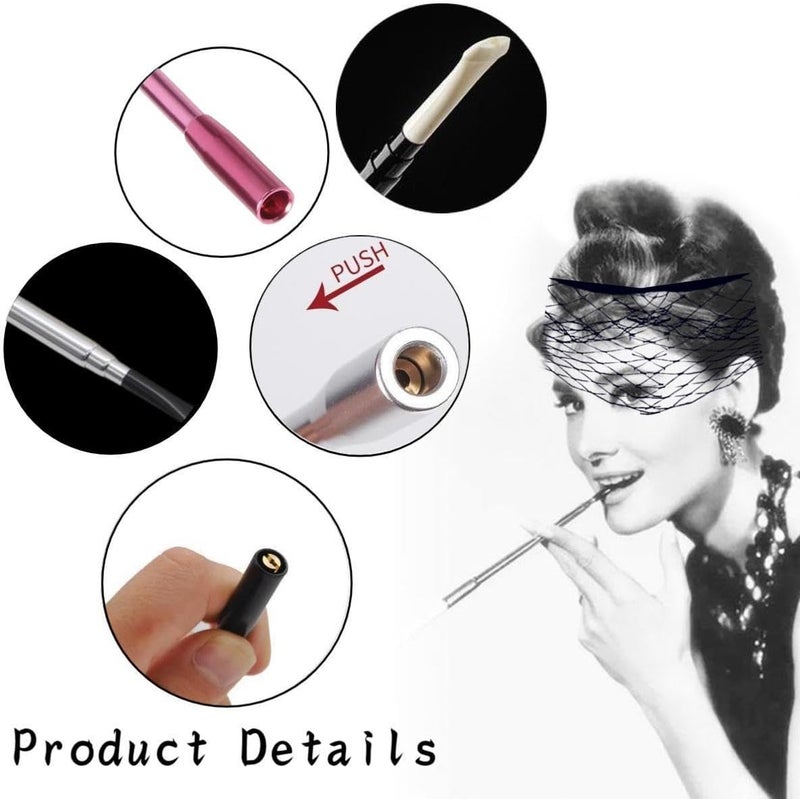 Eitonbu Audrey Style Vintage Extendable Cigarette Holder,Vintage Metal Long Cigarette Hlder,Long Old-Fashioned Cigarette Holder for Costume Cosplay,Inspired by BAT's(Bronze) ﻿ - Image 5